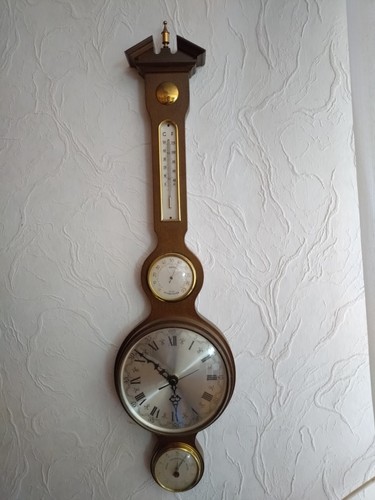 Wall clock barometer - clock,