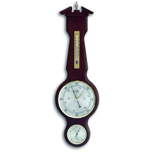 Walnut banjo barometer 50cm - walnut,