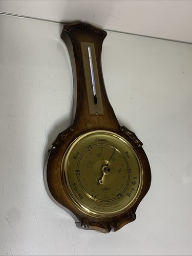 Vintage wooden banjo barometer - wooden,