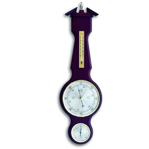 Mahogany banjo barometer - mahogany, 50cm