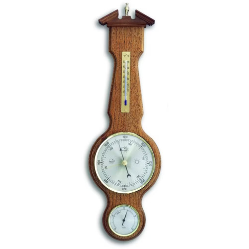 Oak banjo barometer - banjo,