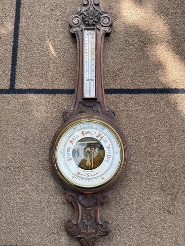 Antique banjo style barometer