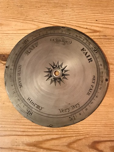 Antique banjo barometer - barometer, dial